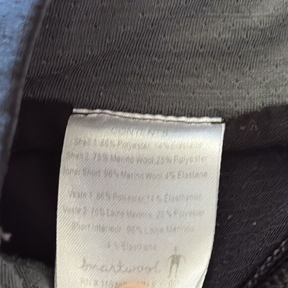 Smartwool M skirt black and grey elastic waist 75% merino wool blend good cond - Picture 5 of 6